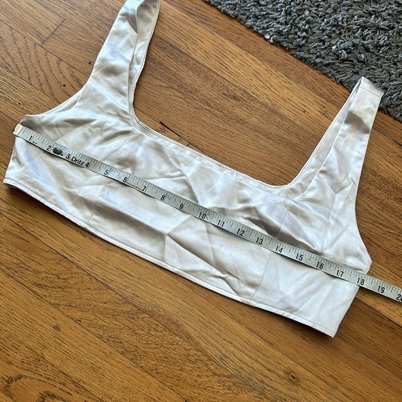 NWOT Princess Polly Huxley Champagne Square Neck Crop Top Size 12 - Picture 6 of 12